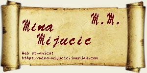 Mina Mijucić vizit kartica